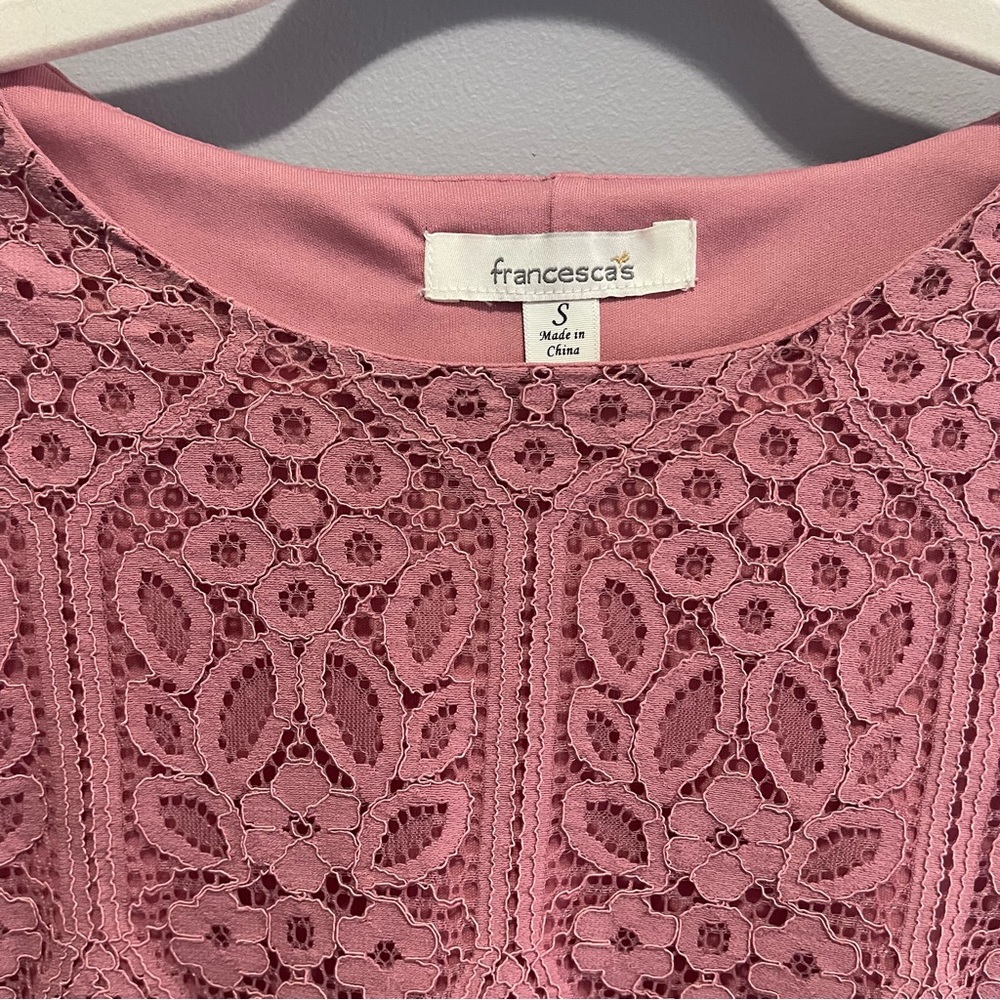 Francesca’s Lace Pink Dress - Picture 7 of 10